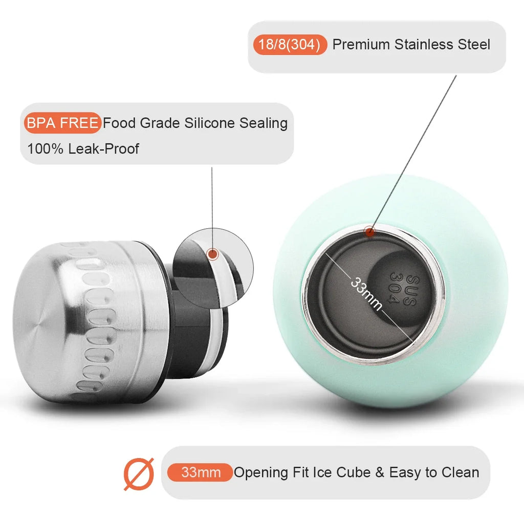 500Ml Double-Wall Insulated Vacuum Flask Stainless Steel Water Bottle for Sport Water Bottles Portable Thermos Bottle