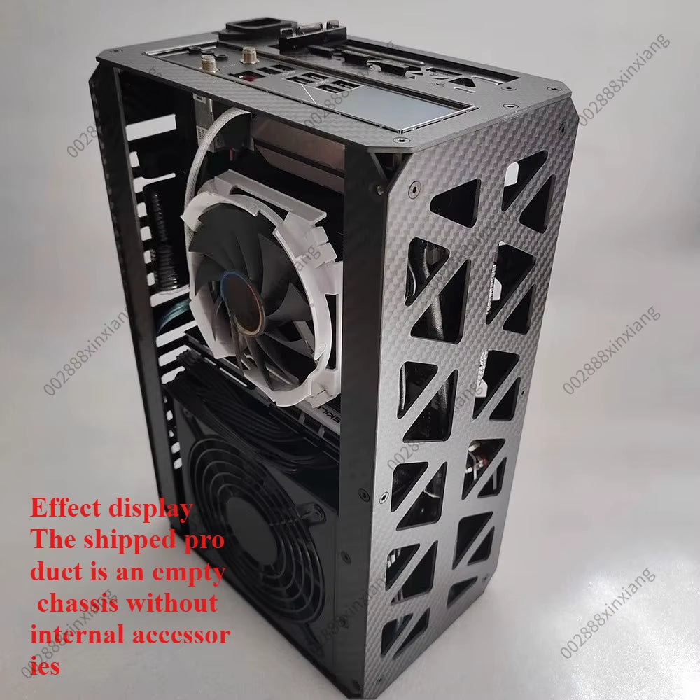Computer Case, for Sc1-X47 Air Cooling Cooling. Carbon Fiber A4 Portable, 7.5L Volume, SFXL Power Supply, ITX Small Case